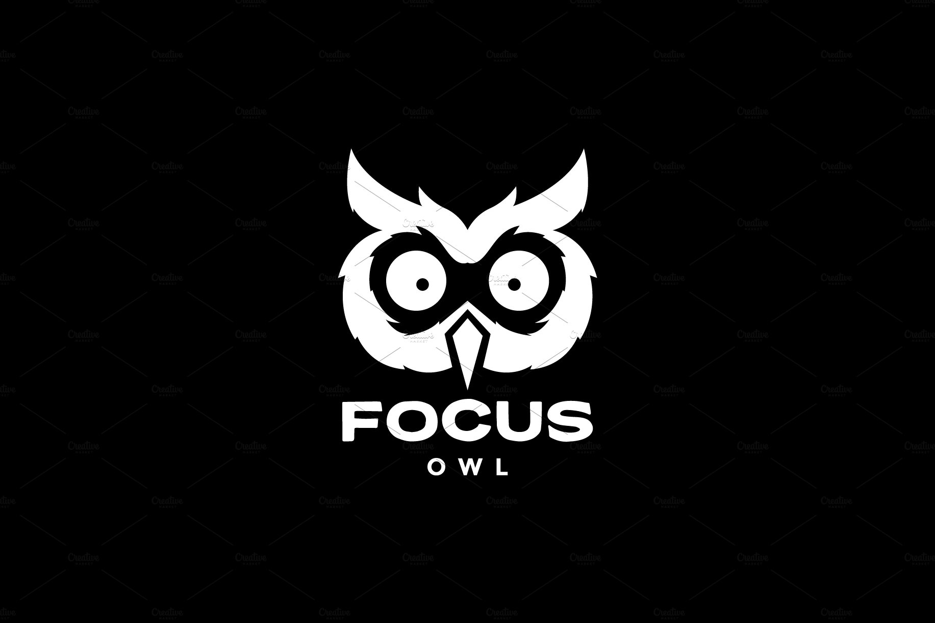 head owl white focus hunter logo cover image.