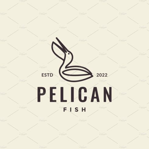 bird pelican minimal hipster logo cover image.