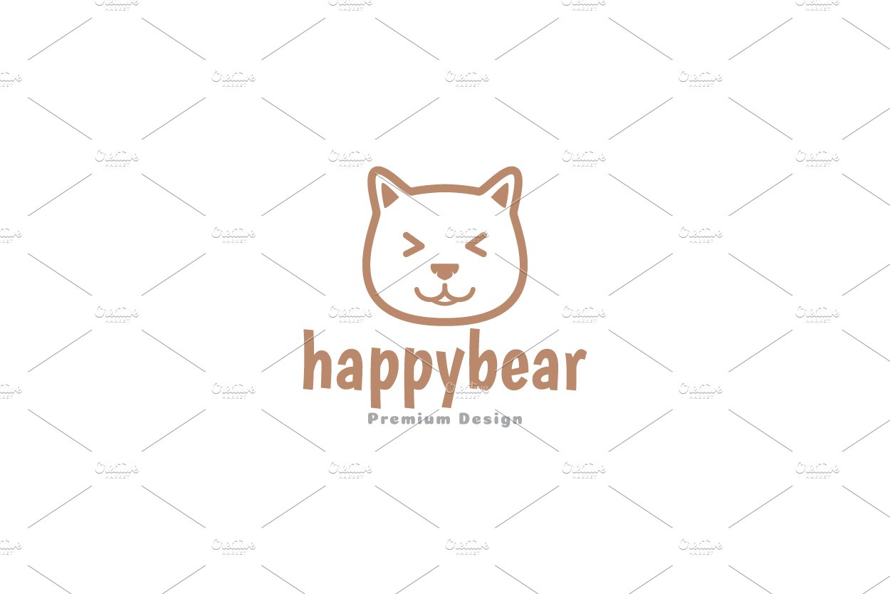 logo grizzly head bear cartoon cute cover image.