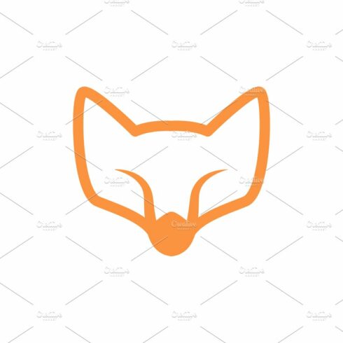 modern shape unique head fox logo cover image.
