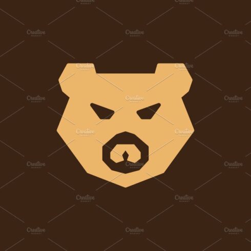 logo shape head bear grizzly flat cover image.