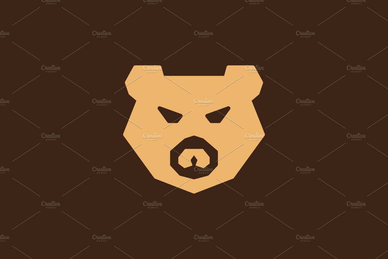 logo shape head bear grizzly flat cover image.