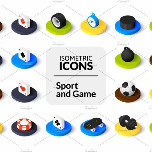 Isometric icons - Sport and Game cover image.