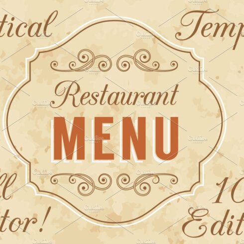 Vector Vertical Menu Template cover image.