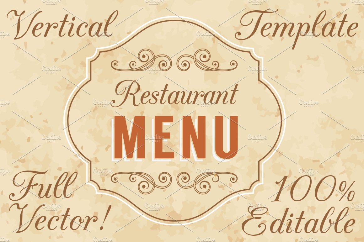 Vector Vertical Menu Template cover image.