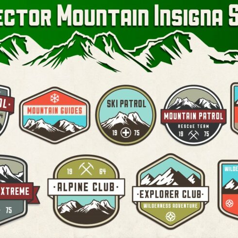Vector Mountain Insignia Set cover image.
