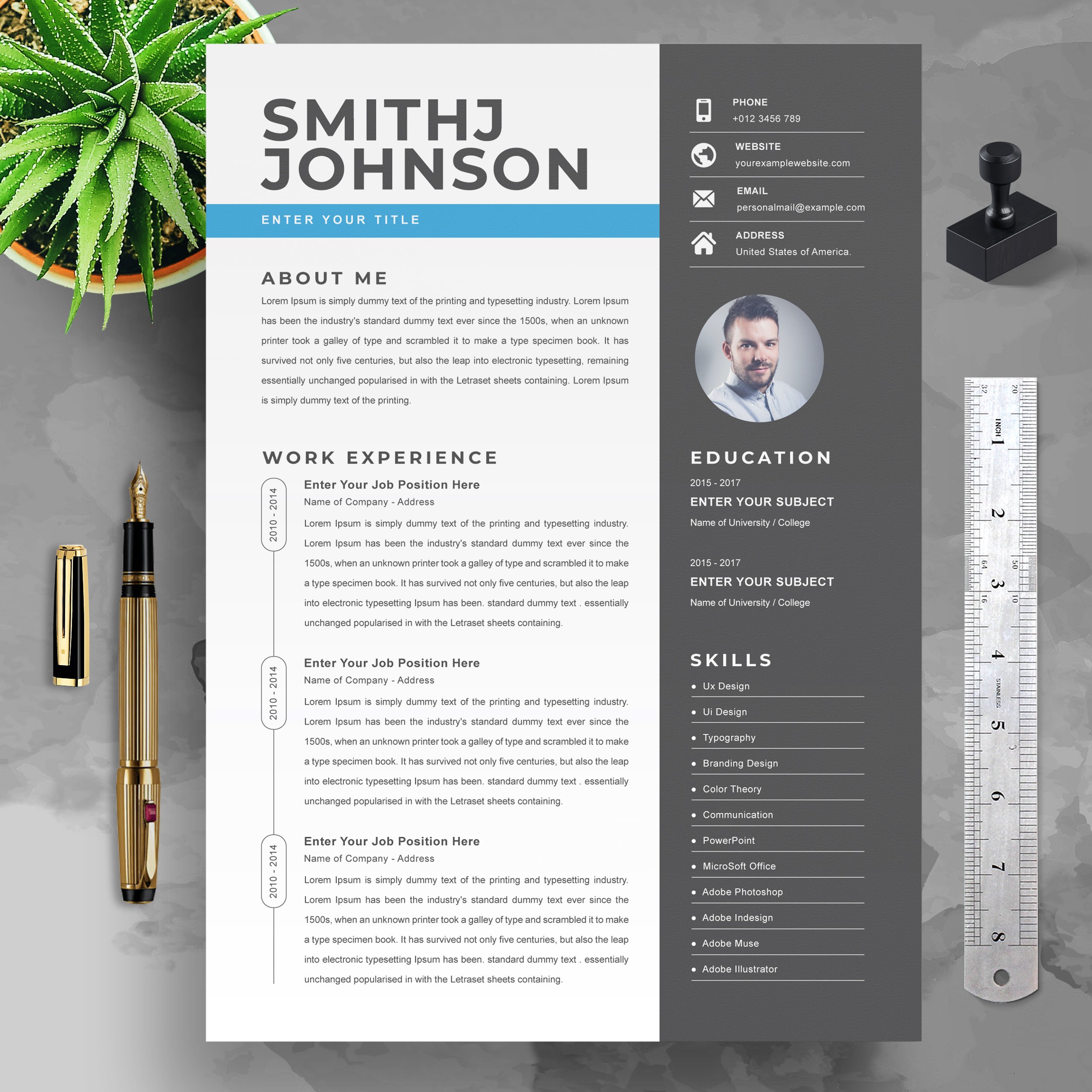 Resume / CV Template cover image.