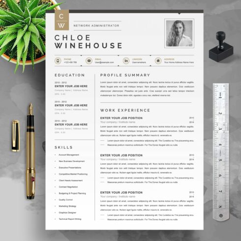Modern Resume Template Word cover image.