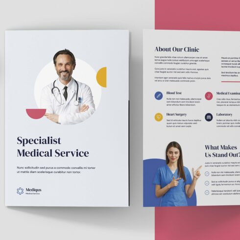 Brochure Medical Services Bi-Fold cover image.