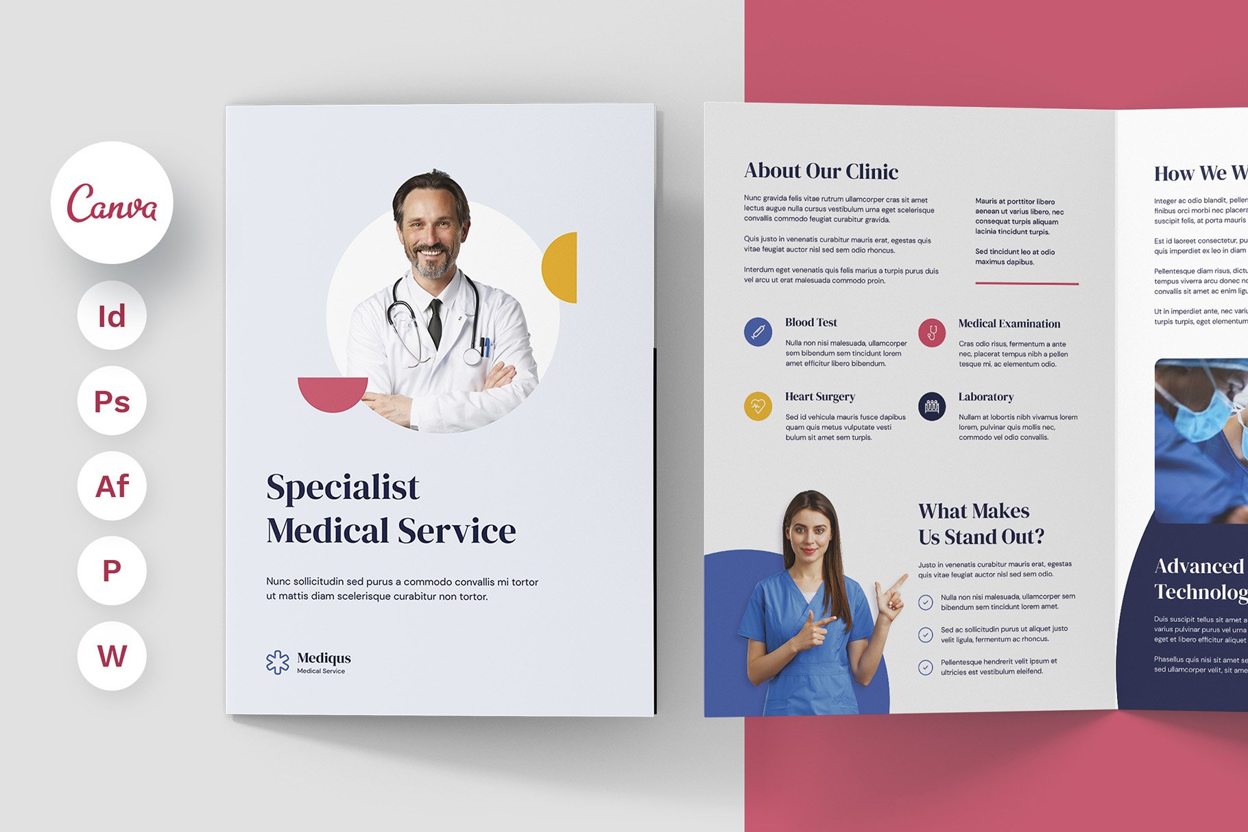 Brochure Medical Services Bi-Fold cover image.