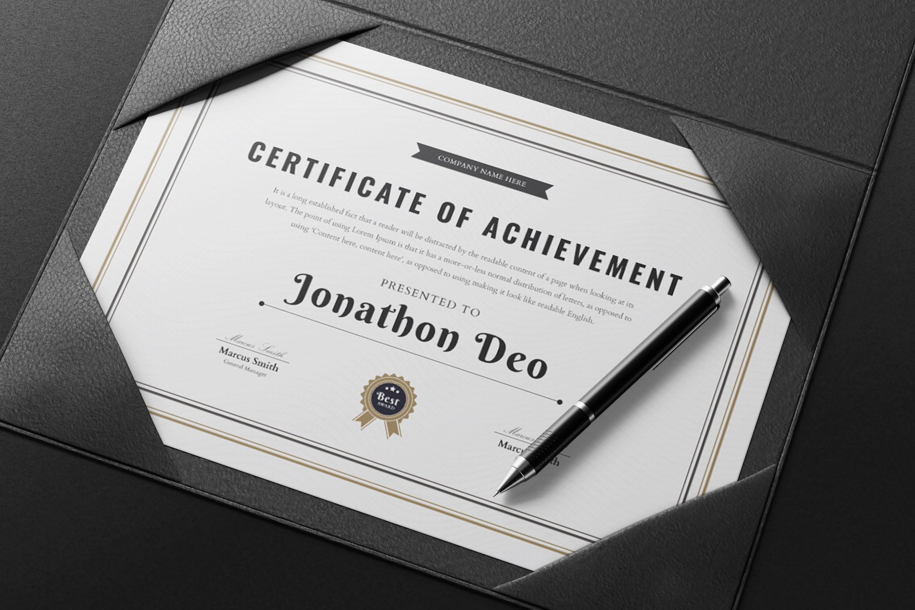 Certificate Template cover image.