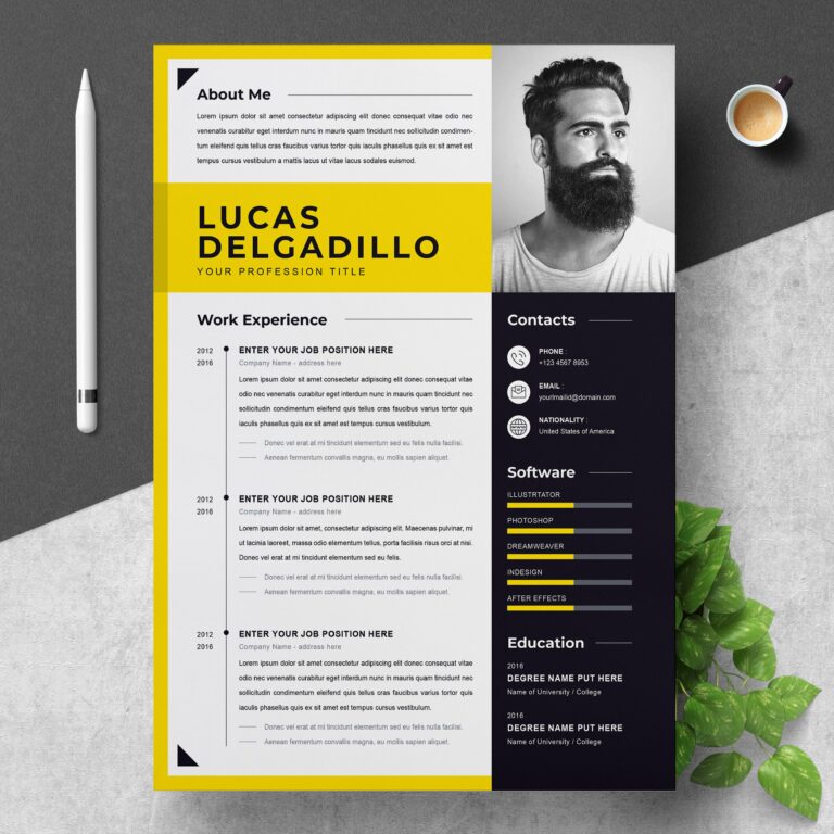 Resume Template | CV Template - 08 – MasterBundles