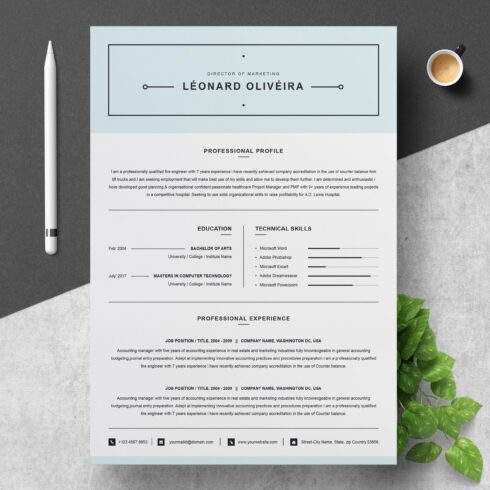 Clean Resume Template | Simple CV cover image.