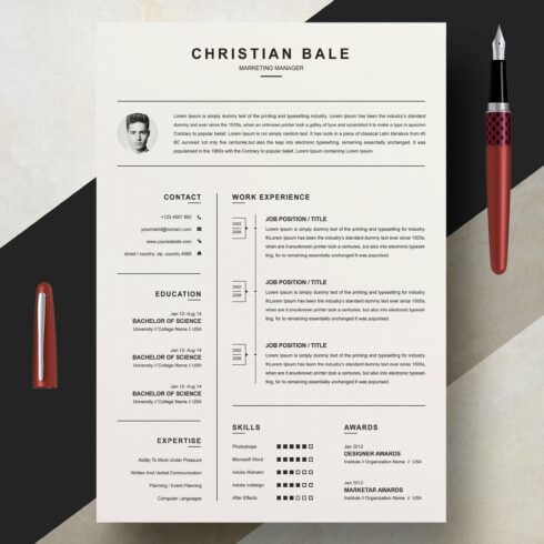 CV / Resume Template | MS Word cover image.