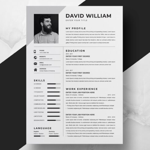 Top Resume Word Format CV cover image.