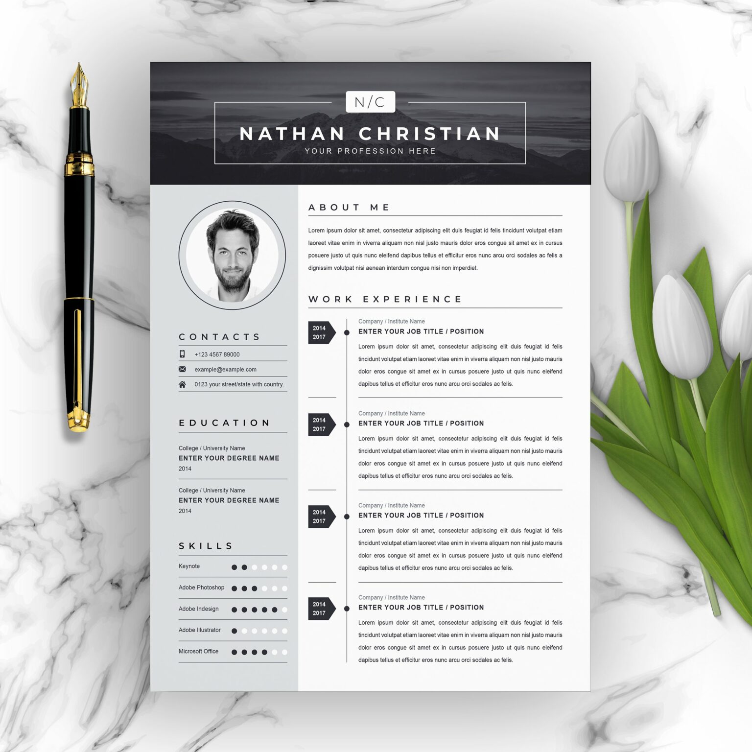 Modern & Creative Resume/CV Template – MasterBundles