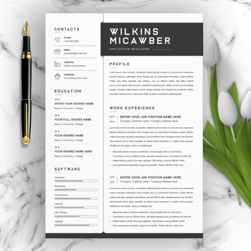 Manager Resume Template for Word cover image.