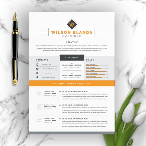 Clean CV / Resume Template cover image.