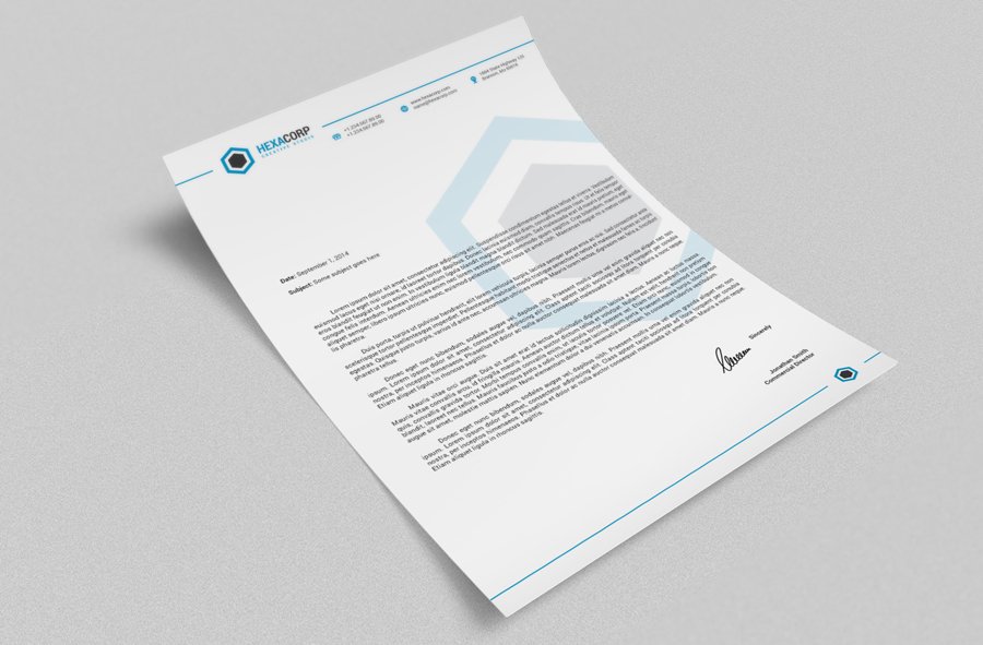 Corporate Letterhead 1 with MS Word preview image.