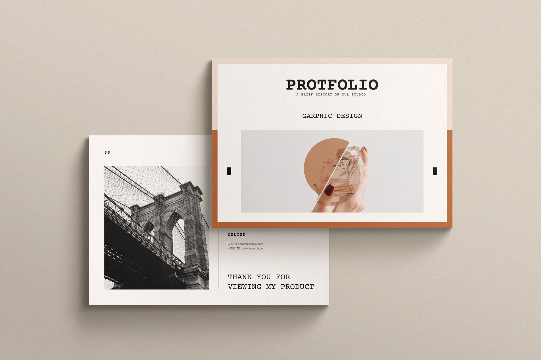 Minimal Portfolio Template Landscape preview image.