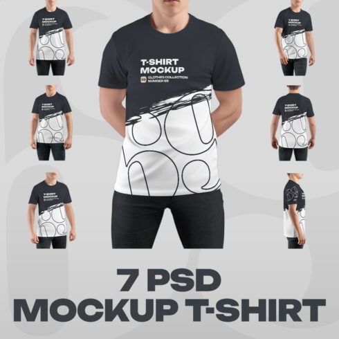 7 Mockups Man T-Shirt cover image.