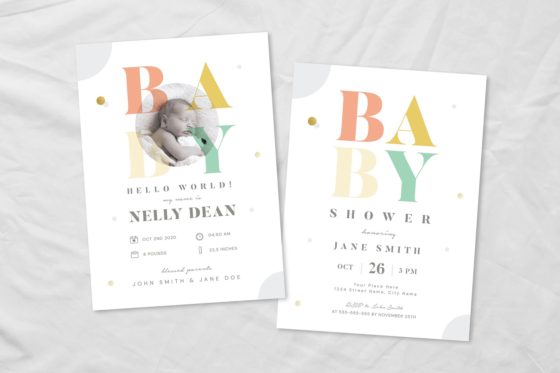 Baby Shower & Baby Announcement Flye cover image.
