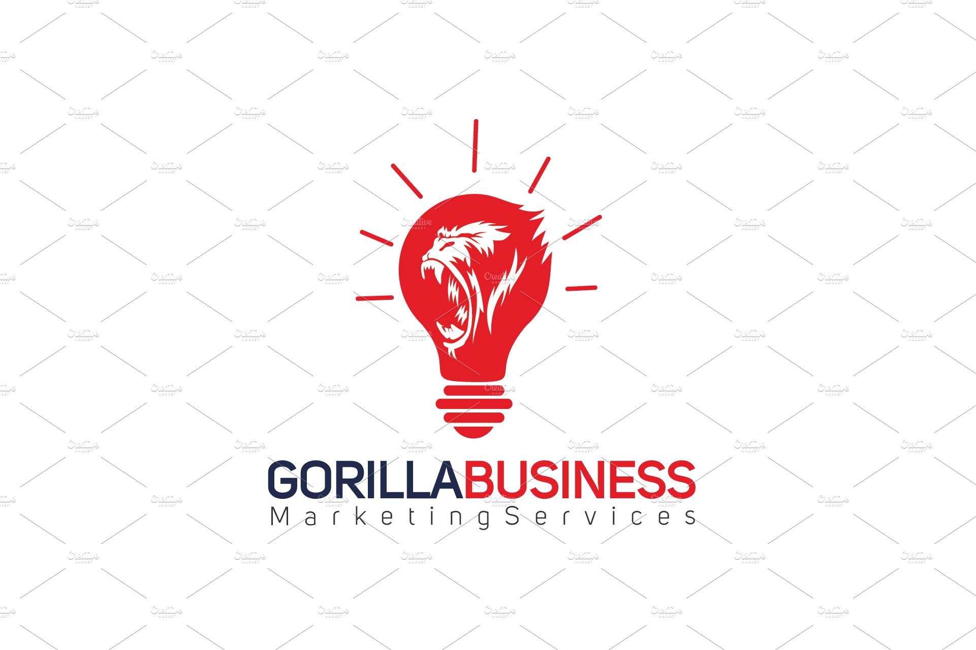 Gorilla Business Logo Template preview image.