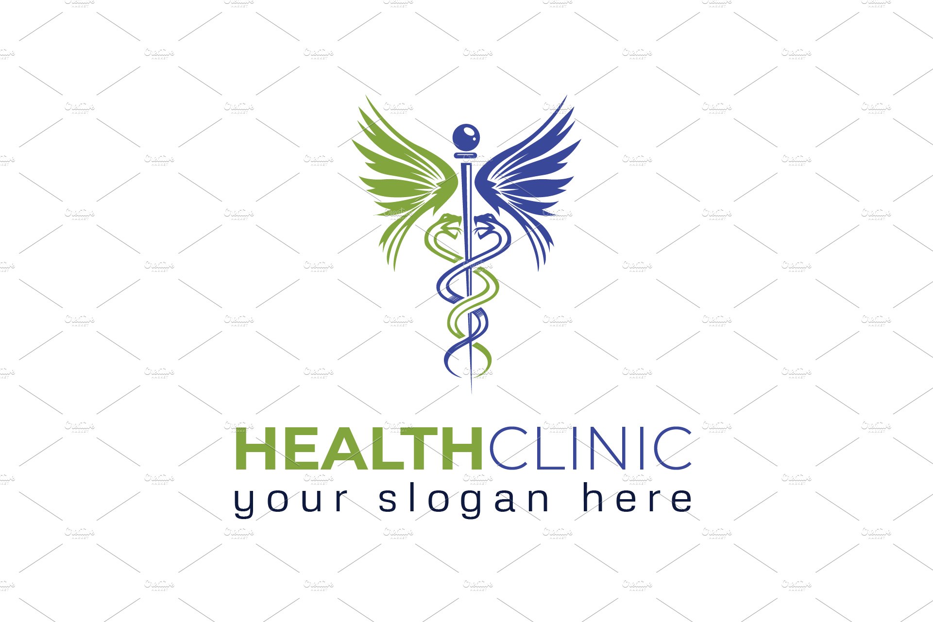 Health Clinic Logo Template preview image.