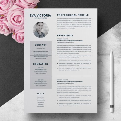 Nurse Resume Template + Cover Letter cover image.