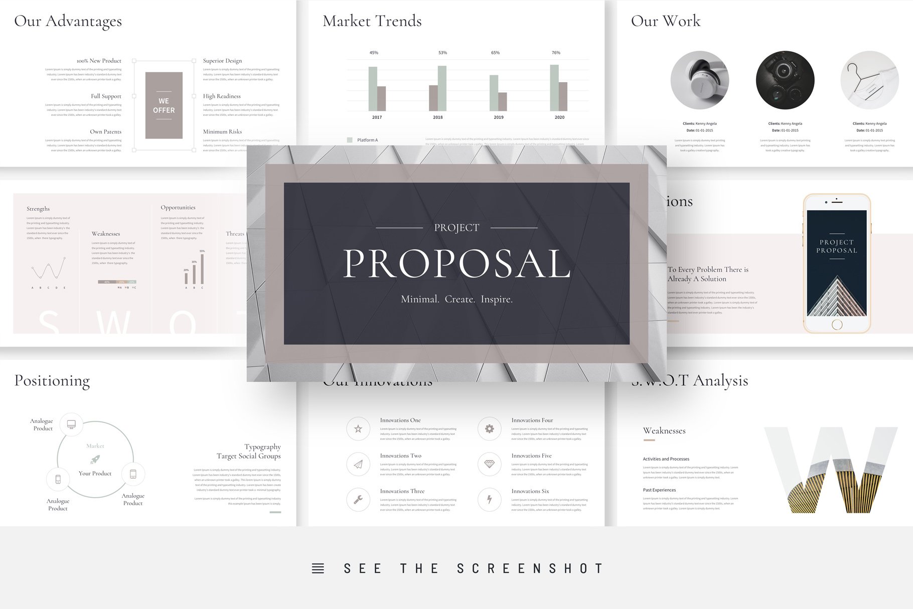 Project Proposal Google Slides cover image.