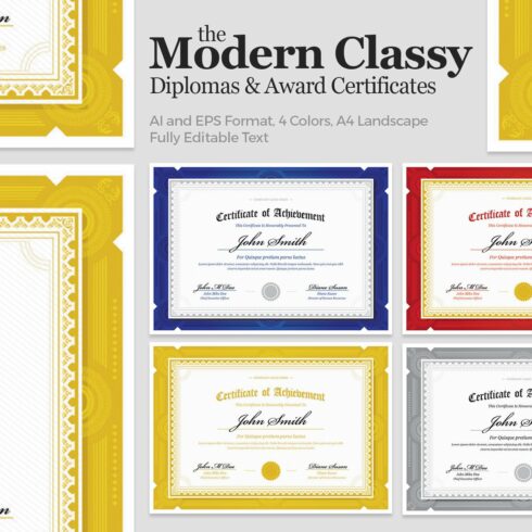 Modern Classy Diploma Certificate cover image.