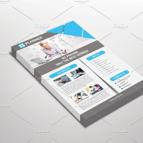 Planner Corporate Flyer Template cover image.