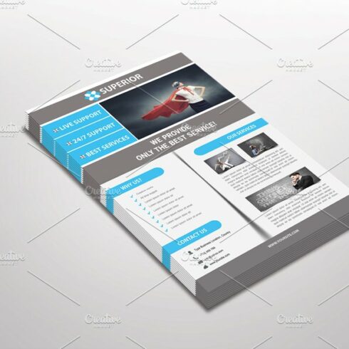 Superior Corporate Flyer Template cover image.