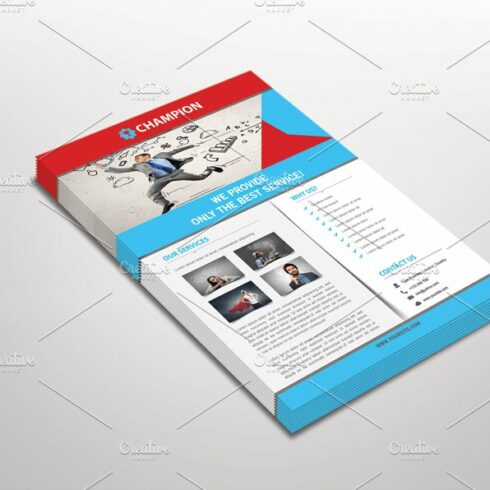 Champion Corporate Flyer Template cover image.