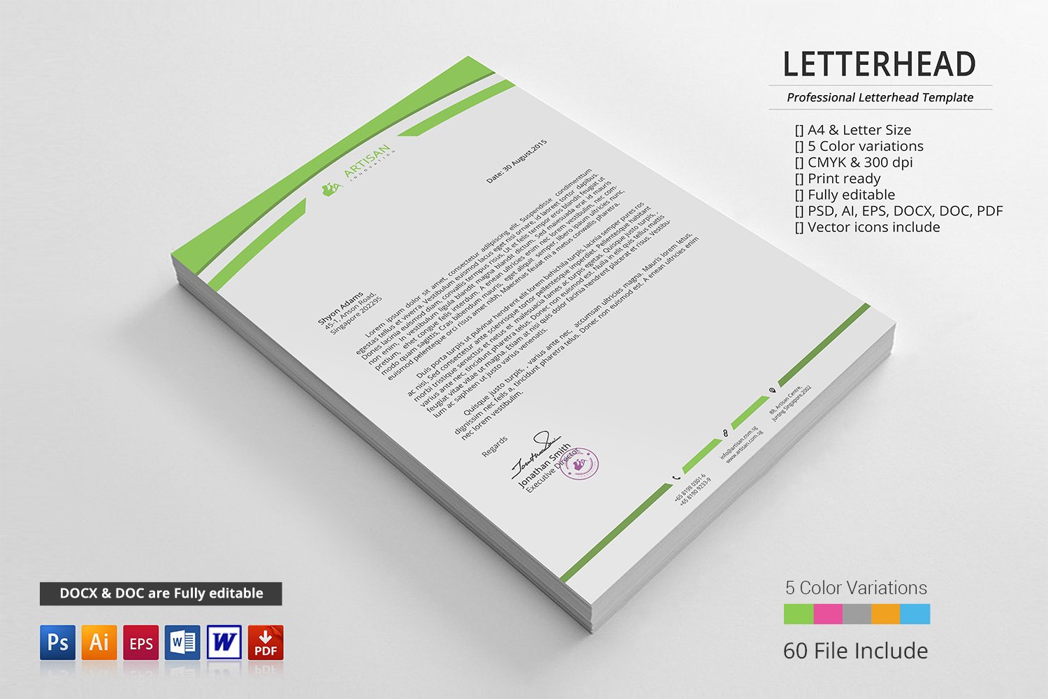 Corporate Letterhead cover image.