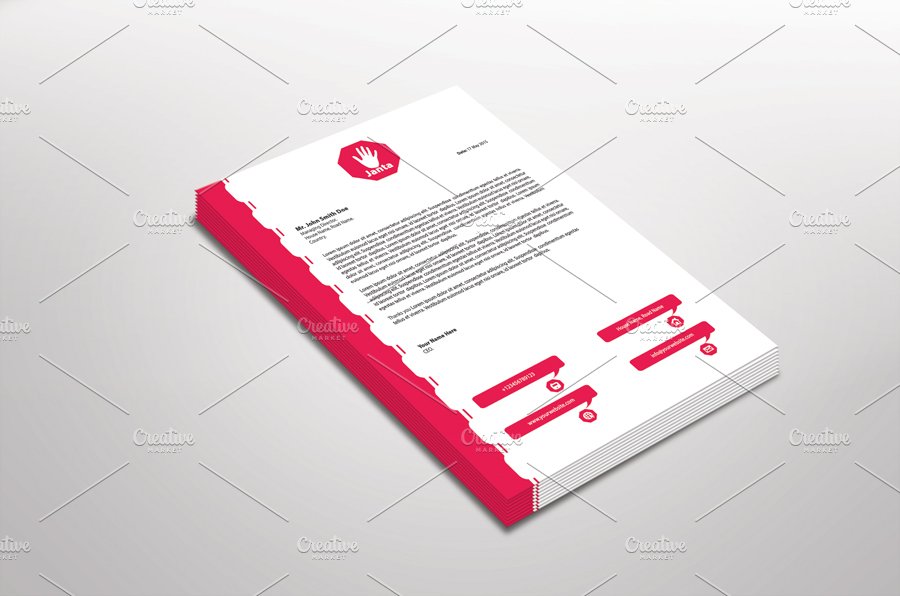 Janta Letterhead Template cover image.