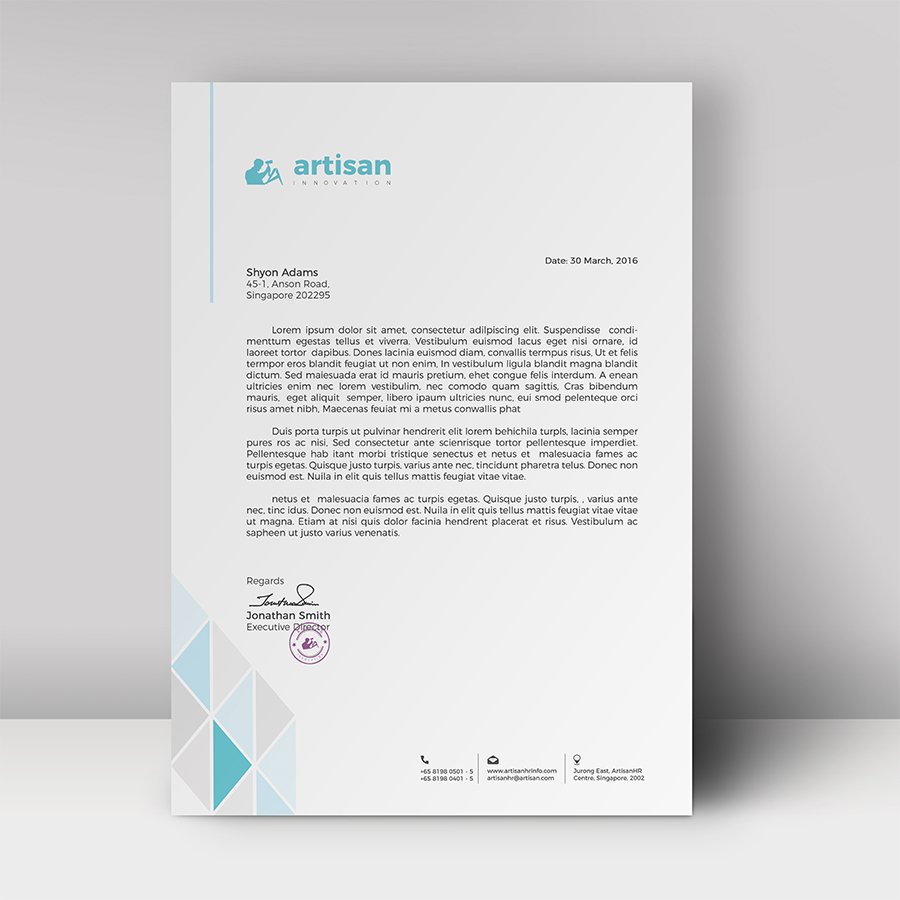 Letterhead preview image.