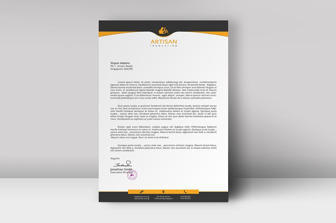 Letterhead preview image.