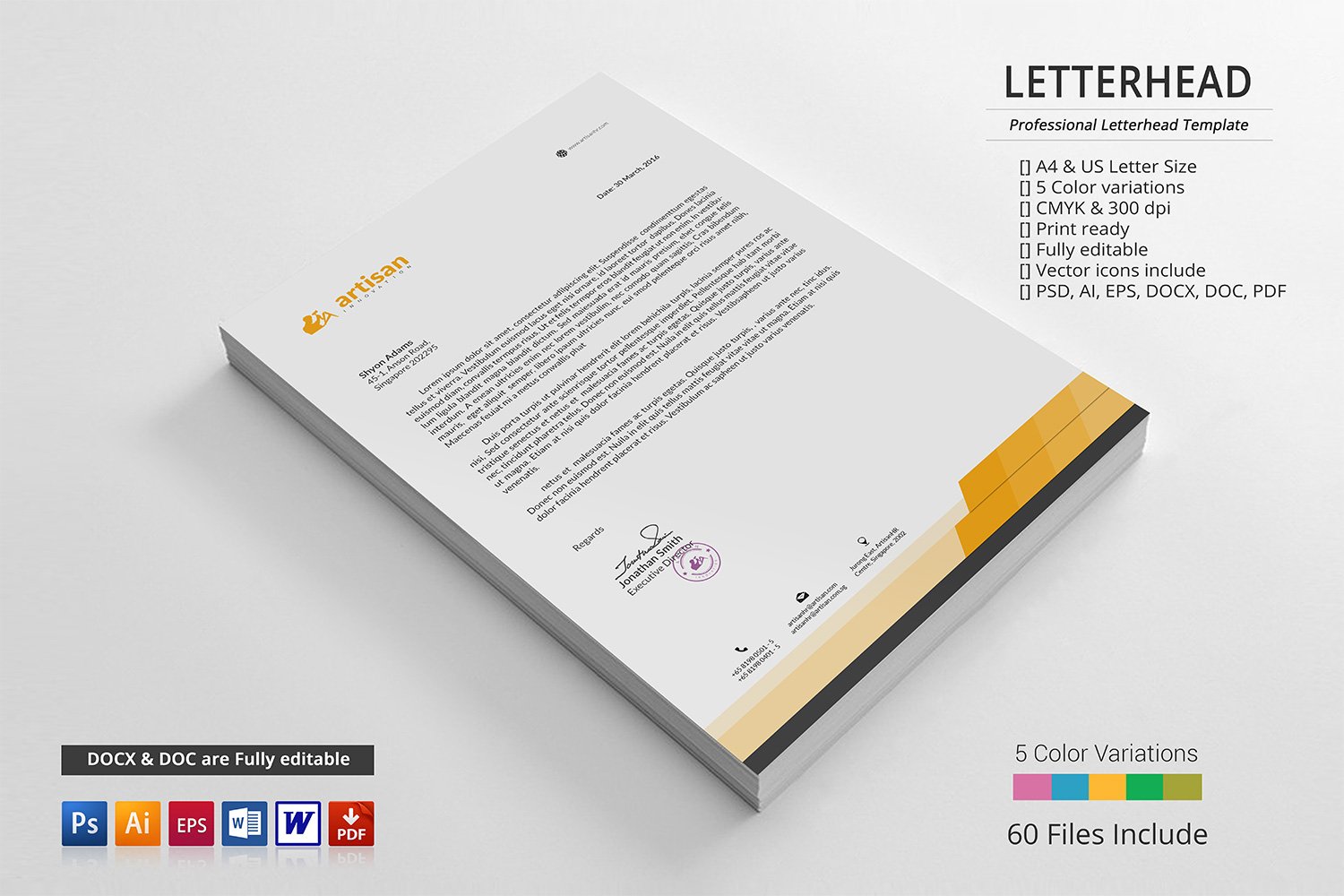 Letterhead Template cover image.