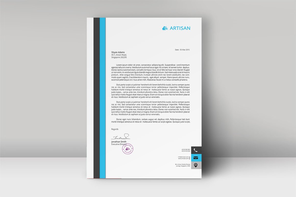 Letterhead Template preview image.