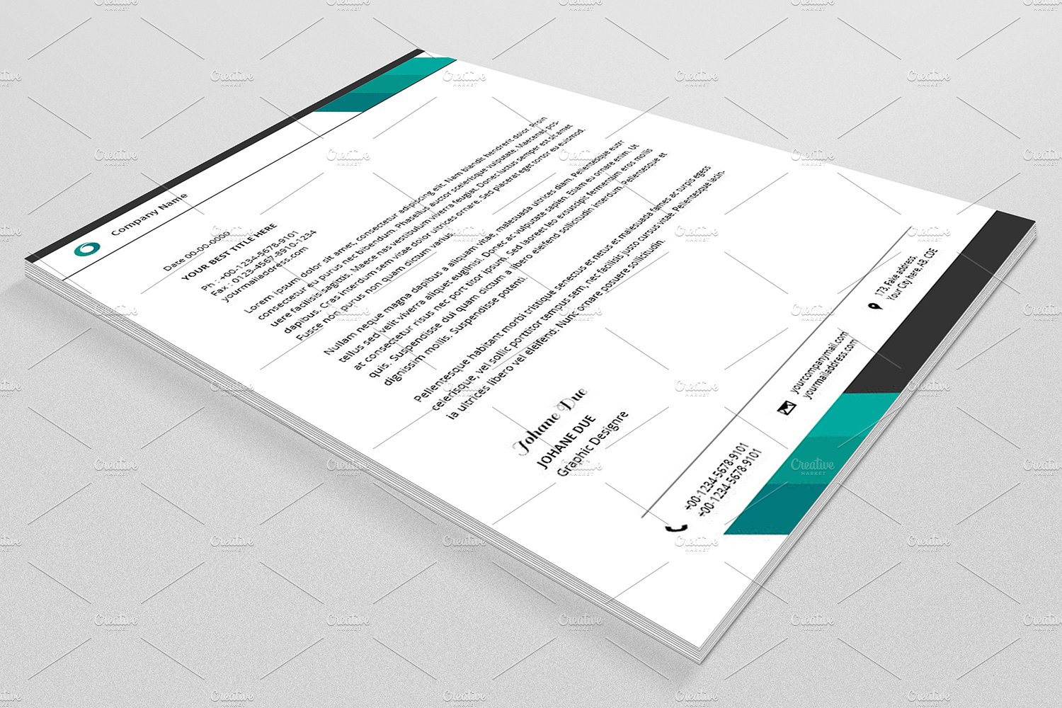 Letterhead Template-V16 preview image.