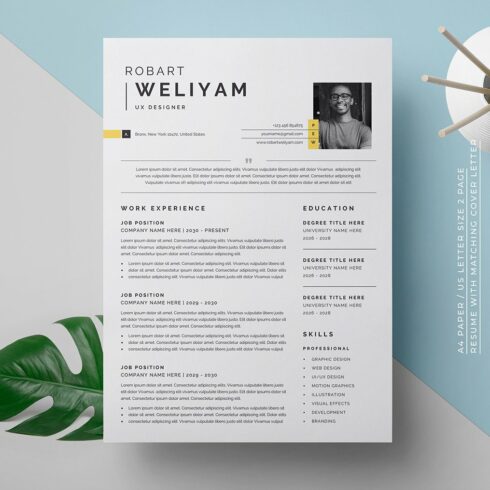 Resume CV / Cover Letter Template cover image.