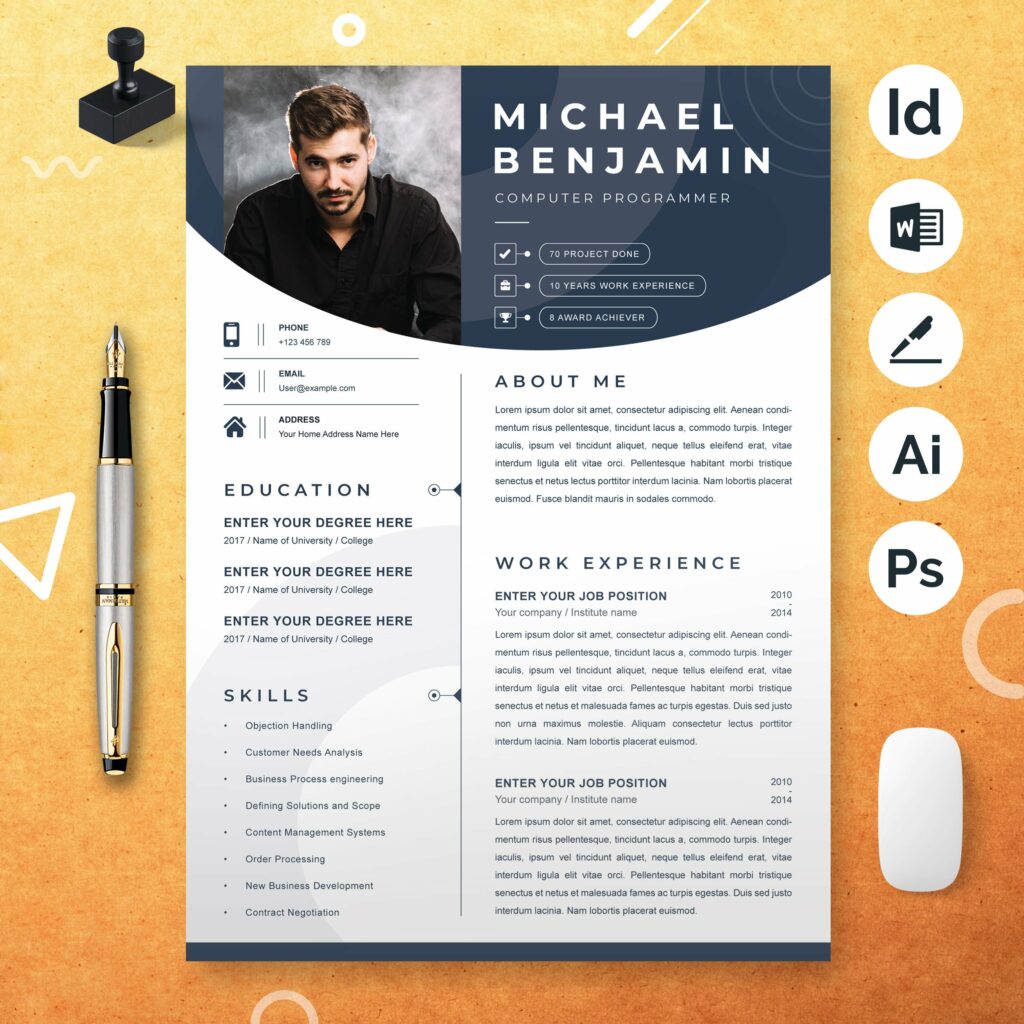 Creative Resume | Modern CV Template – MasterBundles