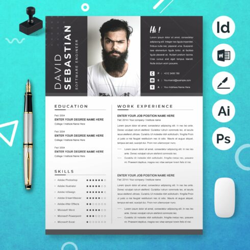A4 Curriculum Vitae | Cover Letter cover image.