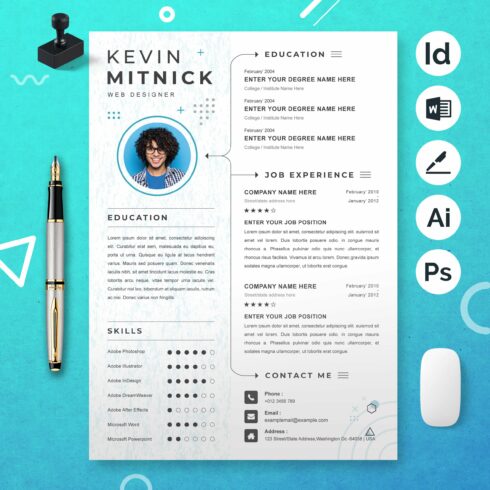 Infographic CV Template- Resume 2022 cover image.