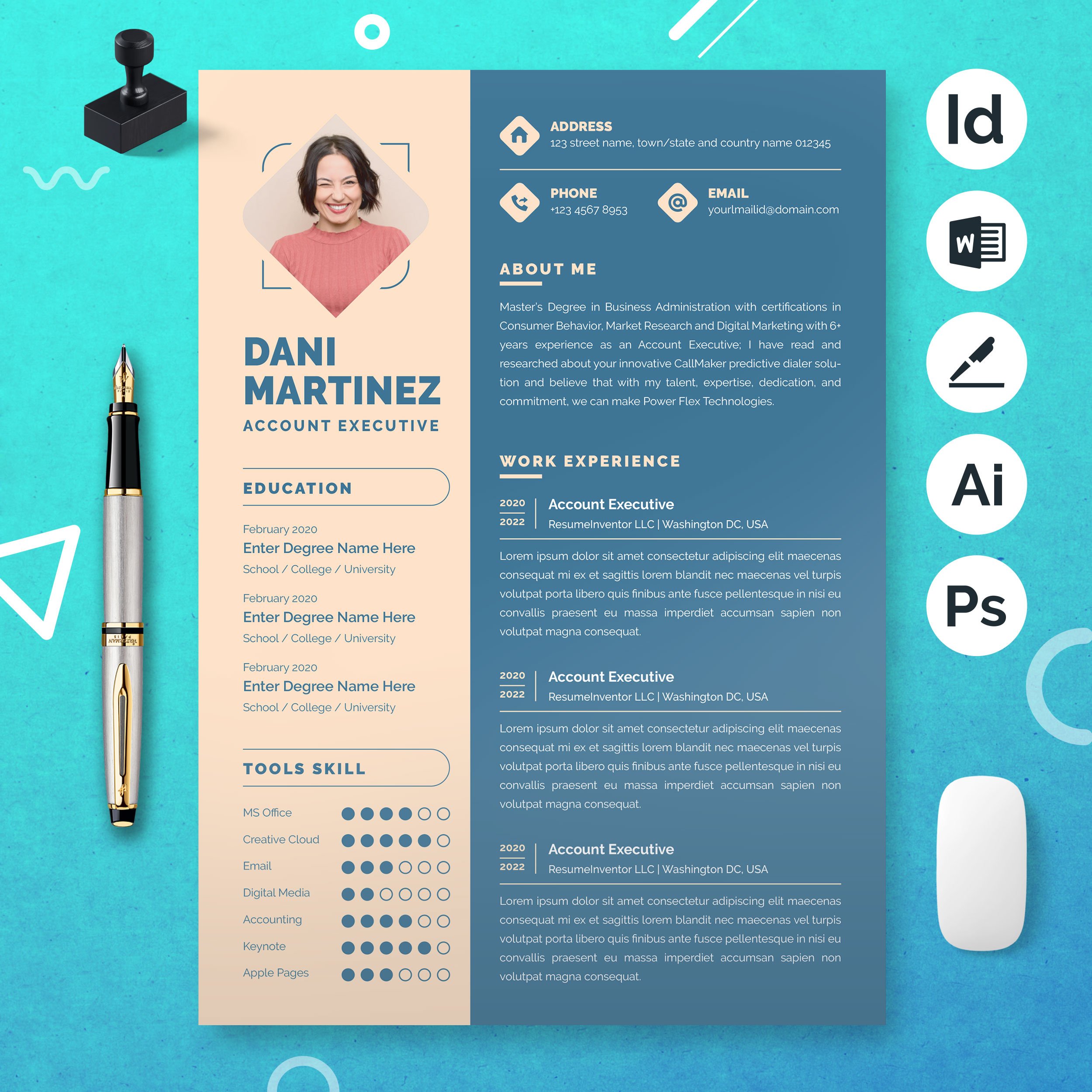 Accountant Executive Resume Template cover image.