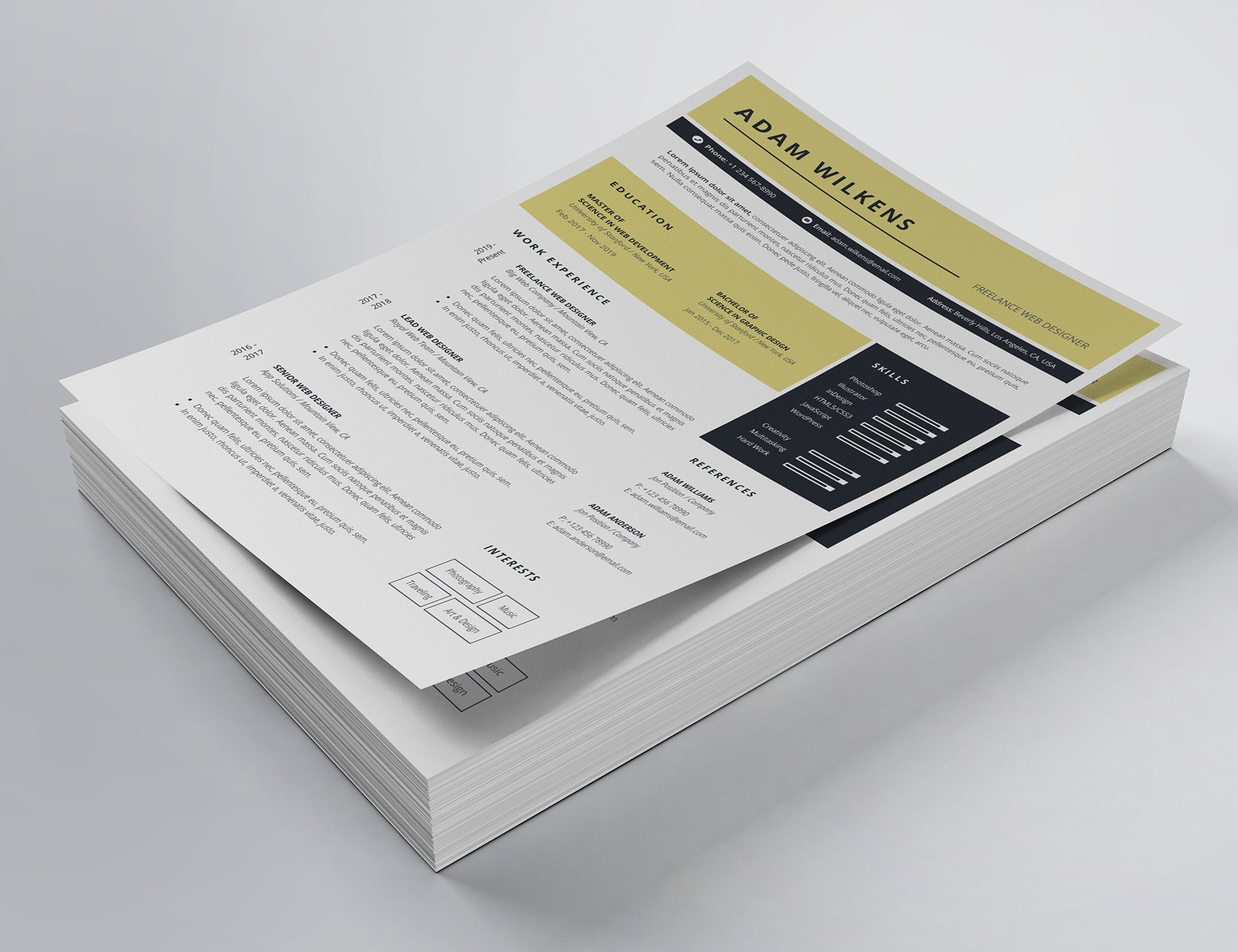 Clean Resume/CV Template cover image.