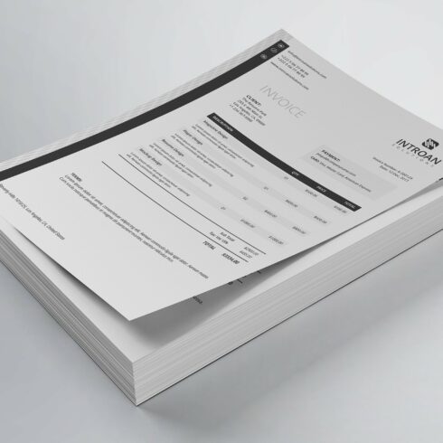 Clean Invoice Template cover image.