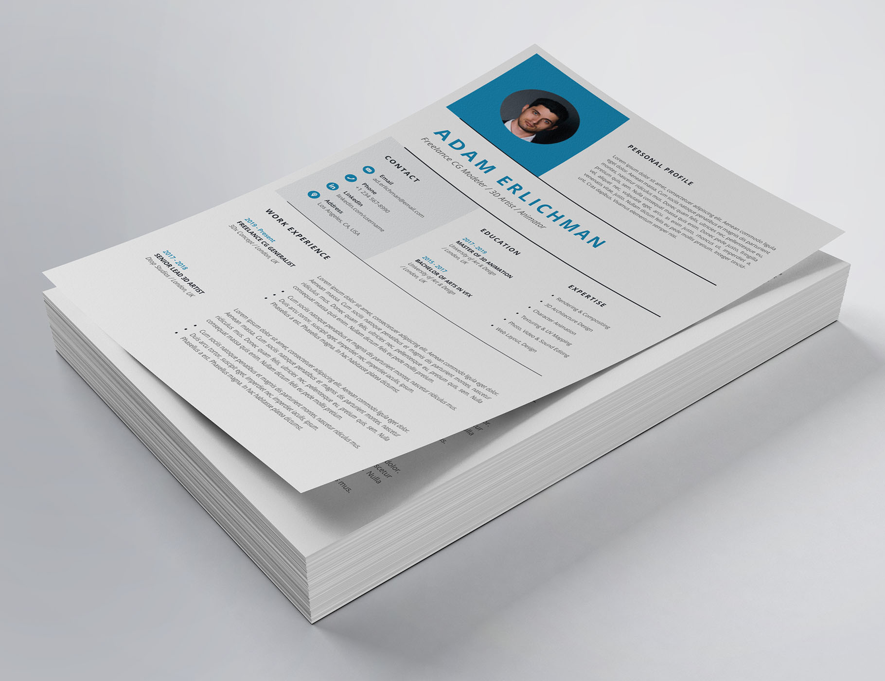 Clean and professional resume template.