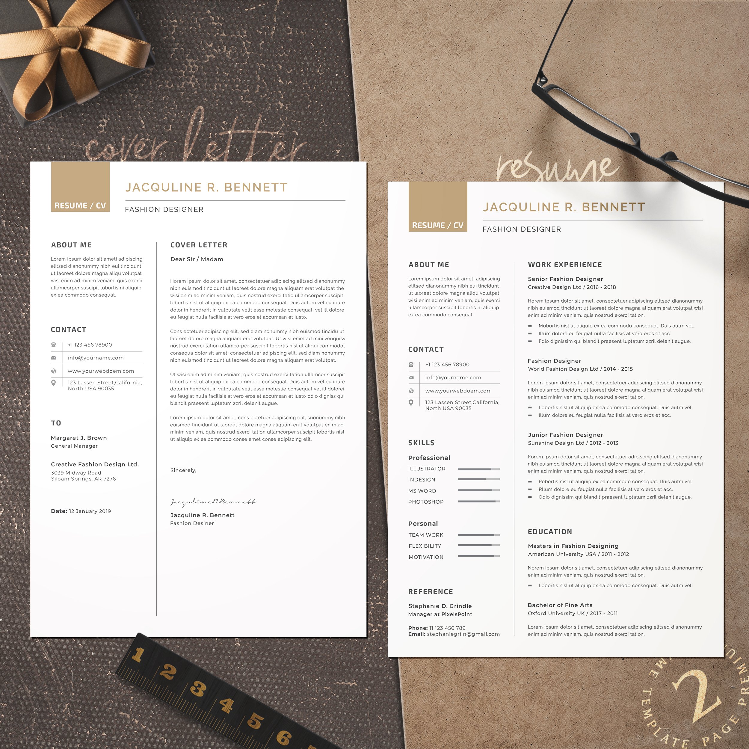 Clean Resume Template / CV preview image.